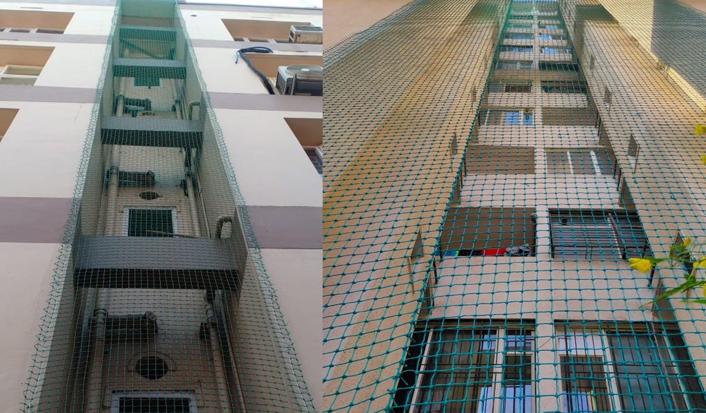 Duct Area Safety Nets In Kolkata | Call 9500322463 Rabboni Safety Nets