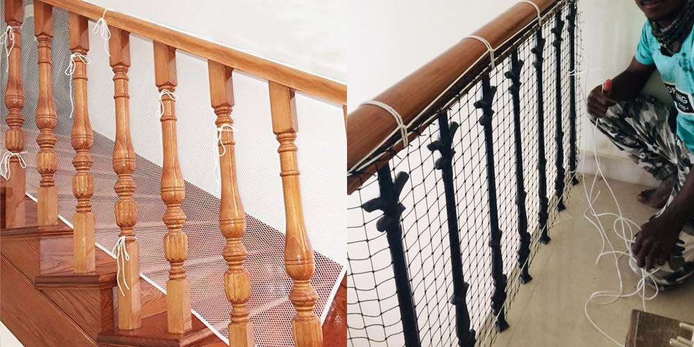 Staircase Safety Nets In Bangalore | Call 8105172003 for Stair Kids Protection